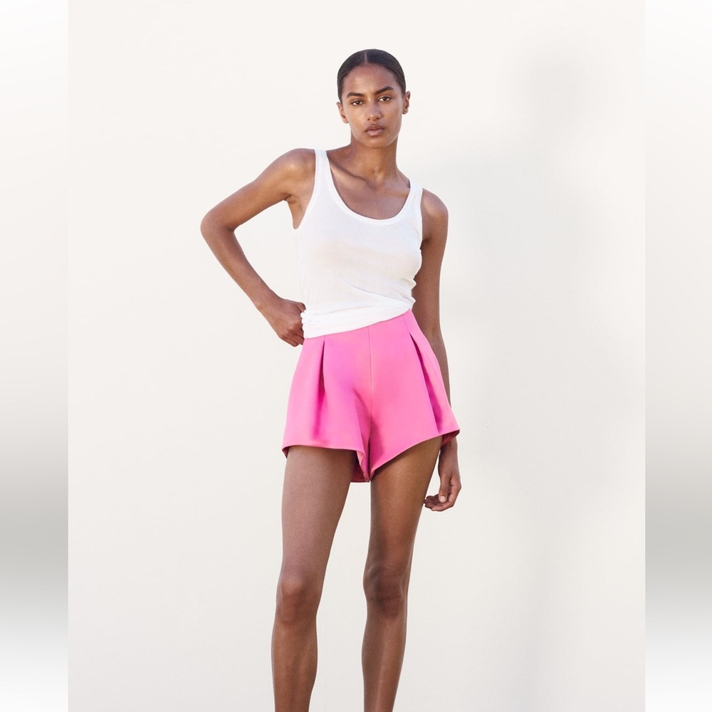 Zara Satin Effect Balloon Shorts